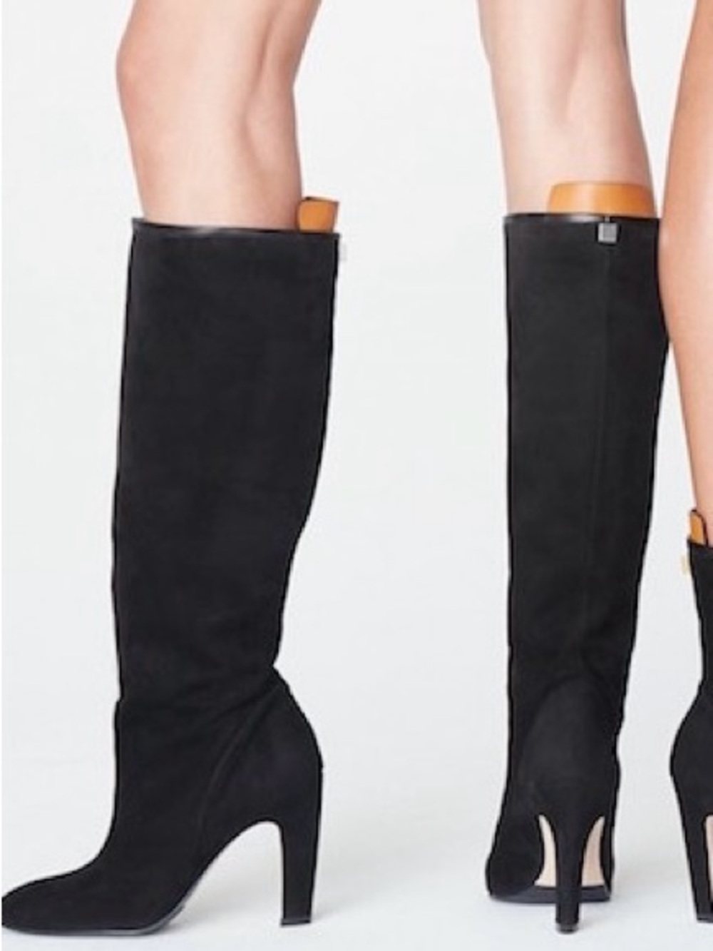 Stuart Weitzman Rapture 75 Women's Black Suede Knee-High Heeled Boots